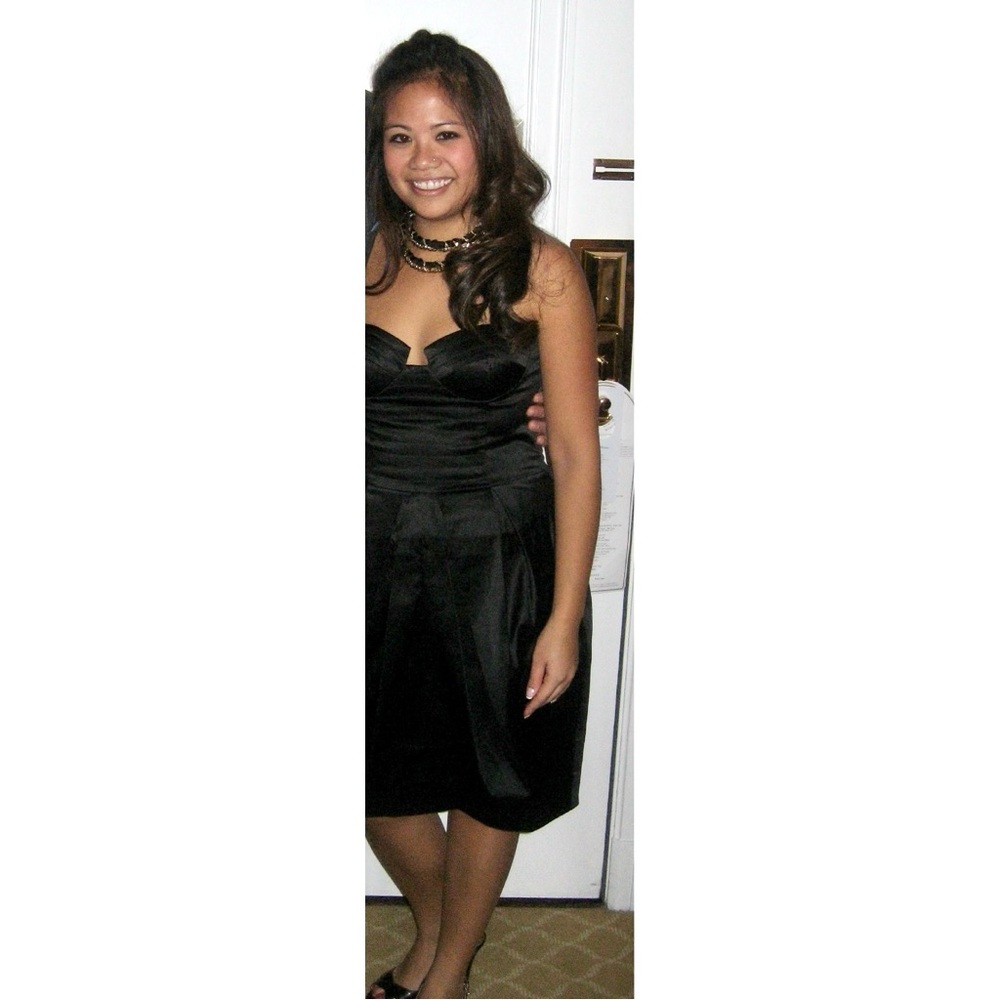 Lulus Strapless Elegant Black Dress